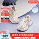 百麗（Belle）小行星潮流老爹鞋女網(wǎng)面透氣厚底鞋D4X1DAM6預售 米白色 37 (235mm)