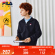 FILA斐樂(lè )兒童童裝衛衣2026年春季男女中大童休閑加絨套頭上衣