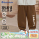巴帝巴帝春秋款兒童衛褲束腳男女運動(dòng)休閑寬松百搭 咖啡  閃光字母 120