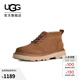 UGG秋季新款男士舒適時(shí)尚低跟系帶圓頭短筒靴子休閑短靴 1171113 CHE | 栗色 44