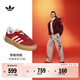 adidas賀聰同款T頭鞋GAZELLE百搭厚底板鞋德訓鞋阿迪達斯三葉草   能量紅/白色/樹(shù)脂黃   40.5