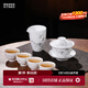 景德鎮官方陶瓷茶具套裝家用中式三才蓋碗公道杯茶杯組合報春功夫茶具 報春蓋碗茶具套裝