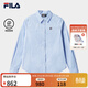 FILA 楊冪同款斐樂(lè )官方女子長(cháng)袖襯衫2026夏季新款豎條紋翻領(lǐng)上衣 滿(mǎn)印一-ZA M 165/84A/M