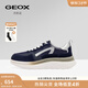 GEOX杰歐適男鞋秋冬真皮透氣運動(dòng)鞋男厚底增高休閑鞋運動(dòng)鞋潮 深藍色 42