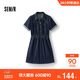 森馬（Semir）森柔|牛仔連衣裙女夏季收腰翻領(lǐng)工裝風(fēng)顯瘦chic短裙103325114009