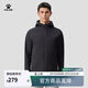 卡爾美（KELME）外套男影鯊2.0風(fēng)衣梭織衣冬季防風(fēng)防水連帽加絨夾克運動(dòng)沖鋒 瑪瑙黑 XL