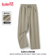 班尼路（Baleno）褲子男春秋季重磅針織休閑褲學(xué)生運動(dòng)百搭系帶寬松闊腿男士直筒褲