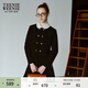 Teenie Weenie小熊春季休閑氣質(zhì)優(yōu)雅法式小香風(fēng)短款西裝外套女 黑色 S (160)