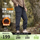 駱駝（CAMEL）王俊凱同款男裝防潑水工裝褲秋冬加絨保暖軟殼褲M(mǎn)14CAWI632A