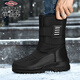 誼嘉寶雪地靴女冬季保暖高幫防水棉鞋加絨加厚情侶戶(hù)外休閑中筒棉靴防滑 2501 黑色/男 43 (265mm) 加厚 請選大一碼