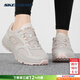 斯凱奇（Skechers）女鞋26新款秋季輕便休閑鞋百搭透氣鞋厚底顯高跑步鞋緩震運動(dòng)鞋子 熱售/自然淺粉色 建議拍小一碼 37 (腳長(cháng)24cm)