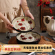 舍里日式復古陶瓷碗碟餐具家用米飯碗特別好看的飯碗盤(pán)子餐盤(pán)湯碗碟子 8英寸深盤(pán)