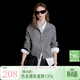 三彩【抗起球】2026春季新款翻領(lǐng)插肩袖開(kāi)衫針織衫休閑簡(jiǎn)約M 巖灰 M 160/84A