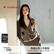 播【100%羊毛】商場(chǎng)同款灰色v領(lǐng)針織開(kāi)衫女款BDS1UD1107 G14遠山花 XS