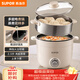 蘇泊爾（SUPOR）電煮鍋 電蒸鍋 多功能泡面宿舍小火鍋 2.5L帶蒸屜電燉鍋 蒸煮一體電熱鍋H25YK680A