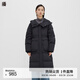 播中長(cháng)款寬松白鴨絨羽絨服女款休閑保暖外套DDS1RD3008 K40黑色 黑色 S
