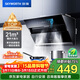 創(chuàng  )維（Skyworth）抽吸排油煙機家用側吸式 700小尺寸 21立方大吸力 以舊換新 免拆洗揮手智控 一級能效自?xún)羟逑碮123