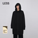 LESS云龍紋印花連帽針織開(kāi)衫女藝術(shù)高級感中長(cháng)毛衣外套2O1314000 001/本黑 M