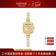 西普尼金表（HIPINE）金表女珍珠美人輕奢純金999手鏈表黃金手表防水石英表女生日禮物 珍珠美人【金重1g】方表