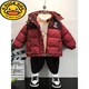 哈羅小黃鴨HAL.DUCK兒童羽絨棉服男童女童冬季加厚0-16歲小學(xué)生保暖棉襖外套3歲2歲1 紅色 100