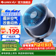 格力（GREE）空氣循環(huán)扇桌面小型臺式風(fēng)扇遙控電風(fēng)扇家用臥室超靜音搖頭電扇換氣扇循環(huán)大風(fēng)力風(fēng)扇桌面落地扇 【遙控款】碧璽藍黑色 FXT-15X66Bg3