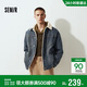 森馬（Semir）牛仔外套男冬棉服25街頭復古做舊仿羊羔毛翻領(lǐng)夾克潮109725108110