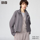 優(yōu)衣庫合作款/女裝男裝棉混紡短外套484032 72 藍紫色 L
