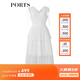 PORTS寶姿春夏新品女裝V-領(lǐng)無(wú)袖中長(cháng)連衣裙SM8D059MLN001 奶白色 S (4)