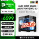 名龍堂AMD 銳龍 R5 9600X/RTX5060/RTX5060TI/RTX5070組裝電腦游戲主機全套臺式機準系統三角洲電腦配置 配置三R5 9600X /RTX5060 單主機