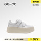 GG-CC【猛犸面包】厚底小白鞋女秋季新款便攜魔術(shù)貼休閑板鞋子G25X3573 白色 舒適單里 36