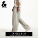 杰克·瓊斯（JACK&JONES） 秋季精致刺繡可調節抽繩舒適純色寬松褲子休閑褲男裝22531D028