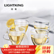 明尊（LIGHTKING）茶杯水杯迷你玻璃杯泡茶杯品茗杯耐熱杯子套裝CP-01 4只裝