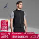 諾帝卡（NAUTICA）【黑帆系列】男裝夏款黑帆百搭舒適馬甲休閑背心男JB2197 0TB黑色（222） M