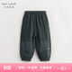 MARC&JANIE【山系戶(hù)外】馬克珍妮秋冬男童拼接搖粒絨束腳運動(dòng)褲241179