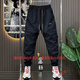 魯賓克美式工裝褲男士春秋季潮牌束腳褲子男款寬松百搭沖鋒褲運動(dòng)休閑褲 686黑色（春秋款） XL (建議體重125-135斤)