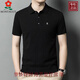 夢(mèng)特嬌（MONTAGUT）2025秋季新款短袖翻領(lǐng)POLO領(lǐng)中年男士高端休閑薄款羊毛衫 黑色專(zhuān)柜 黑色專(zhuān)柜 M 165建議90-115斤