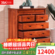 木中央 紅木家具 緬甸花梨（學(xué)名：大果紫檀）中式五斗柜 實(shí)木抽屜式收納柜 素面臥室儲物柜5斗廚