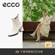愛(ài)步（ECCO）靴子女 百搭圓頭高跟切爾西女靴牛皮靴 雕塑222683 石灰色22268301378 39