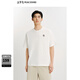 太平鳥(niǎo)男裝 小狐貍短袖t恤男25年夏季純色純棉寬松男生體恤 白色 第一批 3XL