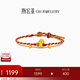 潮宏基馬上有錢(qián)小馬黃金手鏈女士足金生肖馬紅繩手繩編繩馬年本命年禮物 可調節手繩