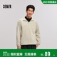 森馬（Semir）衛衣男搖粒絨冬季半開(kāi)襟繡花情侶裝時(shí)尚百搭立領(lǐng)上衣101724116215