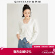 佐丹奴（Giordano）針織開(kāi)衫女小外套 純棉V領(lǐng)小衫女 外搭純色女外衣05350649