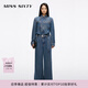 MISS SIXTY2025秋季新款萊賽爾牛仔連體褲女配腰帶復古工裝直筒褲 復古藍 L