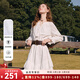 百圖（betu）女裝2026年春季新款連衣裙蕾絲拼接荷葉裙邊X型顯瘦裙子女2601T58