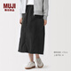 MUJI 女式 不易沾水 工裝裙 長(cháng)半身裙女款裙子女裝26年春季 BE1ZWA6S 黑色 S (155/62A)