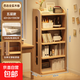 實(shí)木書(shū)架置物架落地一體靠墻轉角儲物柜簡(jiǎn)易家用學(xué)生不占空間書(shū)柜 5層原木色60x26x130cm_全實(shí)木 組裝