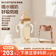 奶爸爸（Nicepapa）翻蓋學(xué)飲杯奶瓶1-3歲兒童水杯ppsu吸管杯防嗆喝水直飲杯 300ml 水嘴+直飲管+背帶(含把手)