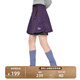 NOTHOMME戶(hù)外C6防潑水抽繩短褲純色A字短裙寬松假兩件褲裙女 黛紫色 M （WM）