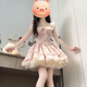 先行鳥法式甜美碎花蓬蓬公主短裙夏季新款收腰顯瘦小飛袖蓬蓬裙連衣裙 粉色碎花裙+裙撐 S 【建議70-90斤】