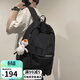 viney雙肩包男女簡(jiǎn)約大容量旅行包背包電腦包休閑日系初中高中大學(xué)生書(shū)包小學(xué)生4-6年級超輕便減負減壓高顏值戶(hù)外出游旅游ins時(shí)尚潮流手提登山包 黑色+鴨子掛件